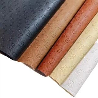 Moda por atacado em relevo PVC Artificial Leather Fabric for Bags Shoes